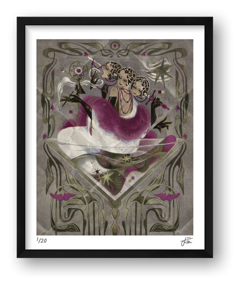Triple Martini — framed